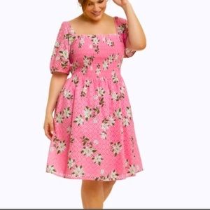 BNWT Draper James - Puff Sleeve Babydoll Dress in Magnolia XXL